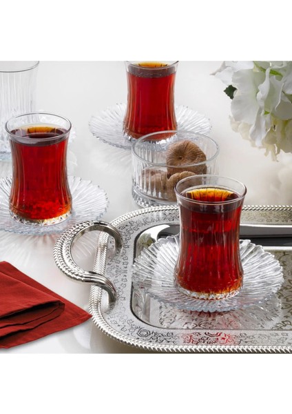 Gümüş 12 Parça Çay Takımı, 6 Kişilik, Şık ve Zarif Tasarım fiyatları