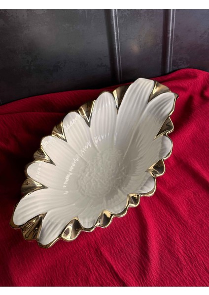 Flora Gold Oval Servis Sunum Tabak 37CM fiyatları