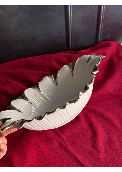 Flora Gold Oval Servis Sunum Tabak 37CM fırsatları