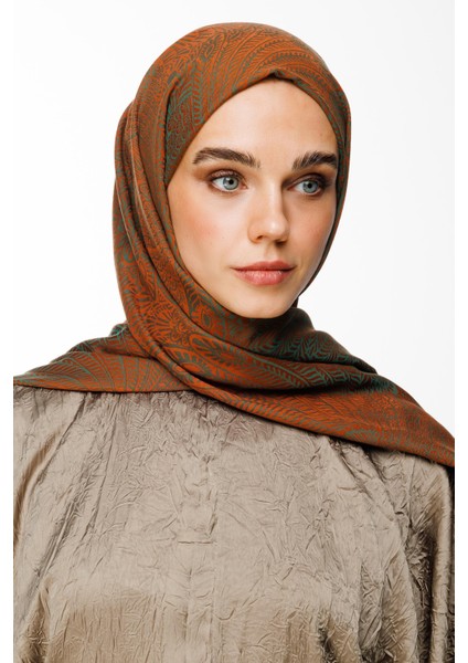 Mayra Desen Çift Taraflı Şal Tarçın-Zümrüt fiyatları