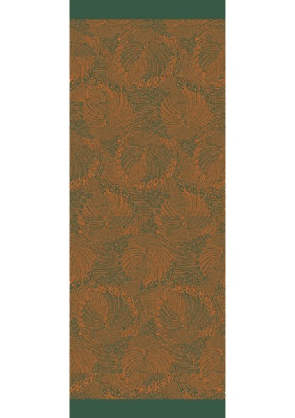 Mayra Desen Çift Taraflı Şal Tarçın-Zümrüt