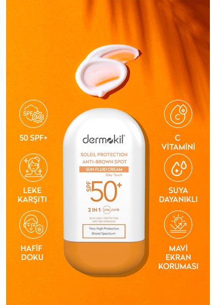 Leke Karşıtı SPF 50+ Fluid Güneş Koruyucu 50 ml modelleri