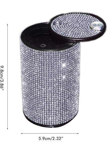 Araba Kadınlar Ev Ofis Içinz Paslanmaz Kapaklı Kristal Alüminyum Dumansız Araba Küllük (Yurt Dışından) fiyatları