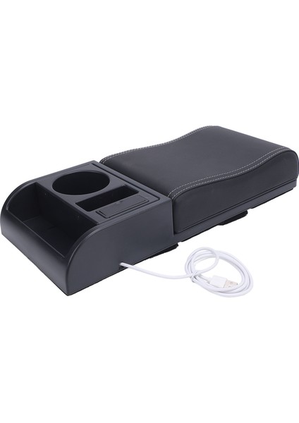 Merkezi Konsol Kol Dayama Kutusu Kapağı USB Şarj Portu ile Ayarlanabilir Uzunlukdak Tutucu Çoğu Araç Için Evrensel Fit Araba Kol Dayama Kutusu Genişletici Beyaz Çizgi (Yurt Dışından) fiyatları