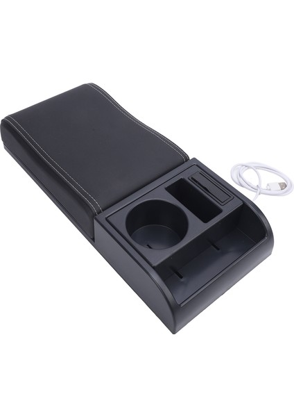 Merkezi Konsol Kol Dayama Kutusu Kapağı USB Şarj Portu ile Ayarlanabilir Uzunlukdak Tutucu Çoğu Araç Için Evrensel Fit Araba Kol Dayama Kutusu Genişletici Beyaz Çizgi (Yurt Dışından) modelleri