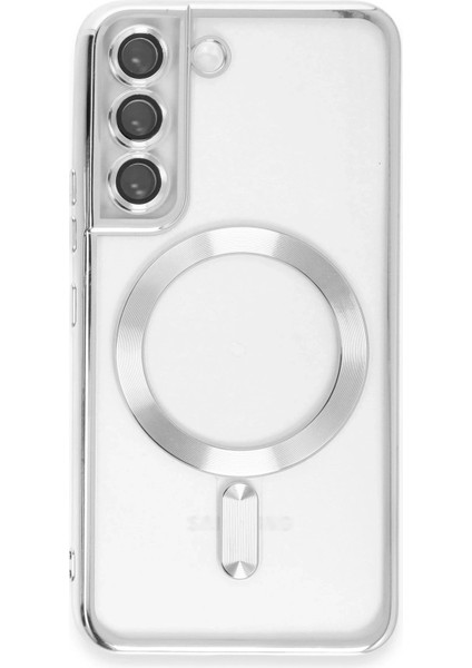 Samsung Galaxy S22 Kılıf Kross Magneticsafe Kapak - Gümüş Nrmsa