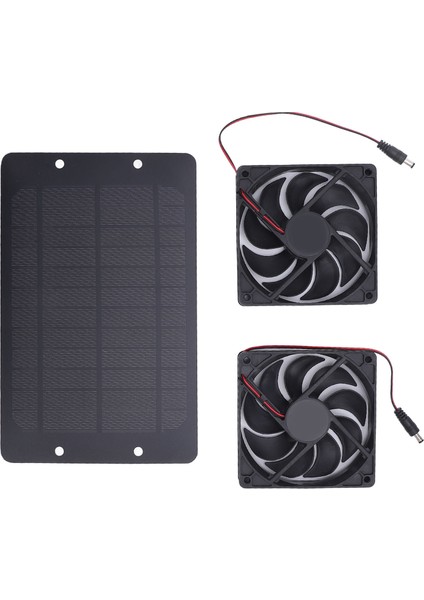 Çift Güneş Fanı Kiti 12V 10W Monokristal Silikon Kullanımı Kolay Güneş Panelı Enerjili Fan Rv Araba Tekne (Yurt Dışından)