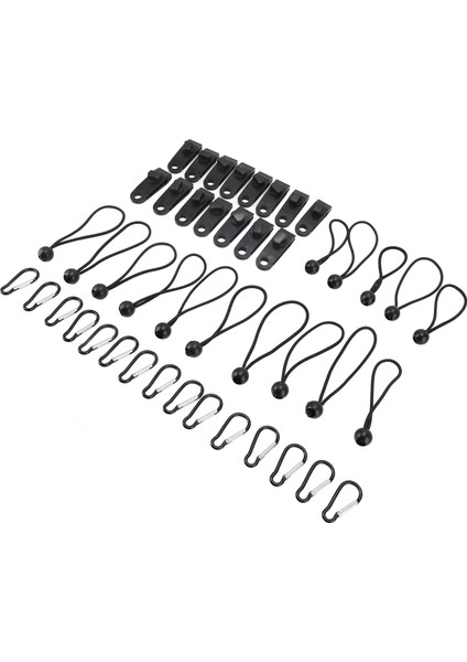 45 Adet Siyah Muşamba Kelepçeleri Seti Kanca ve Bungee Kordonlar ile Güçlü Kavrama Gücü Kamp Araçları Rv (Yurt Dışından) fırsatları