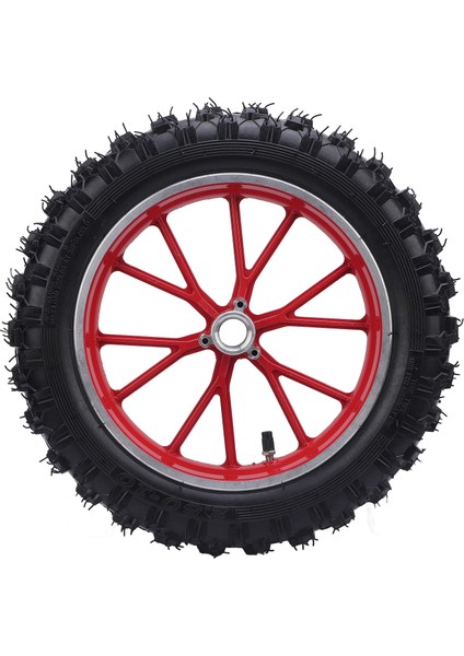 2.5-10 Ön Tekerlek Lastiği Iç Tüp Hub Ka Aşınmaya Dalı 10 Inç Tekerlek Göbeği Lastik 49CC Küçük Off Road Motosiklet Kırmızı (Yurt Dışından)