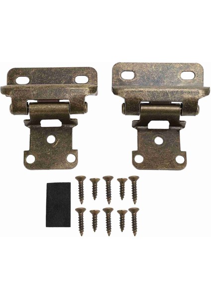 2 Adet Kendinden Kapanan Dolap Menteşesi 1 / 2in Gelişmiş Güvenlik Çelik Yarı Sarma Kaplama Dolap Kapı Menteşesi Mutfak Banyo Için Rv Tekne Kamp Bronz (Yurt Dışından)