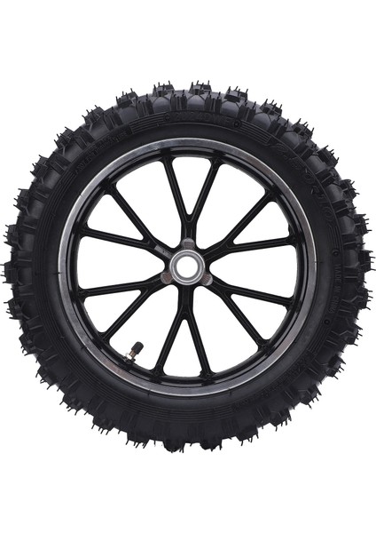 2.5-10 Ön Tekerlek Lastiği Iç Tüp Hub Ka Aşınmaya Dalı 10 Inç Tekerlek Göbeği Lastik 49CC Küçük Off Road Motosiklet Siyah (Yurt Dışından)