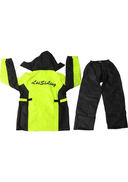 Döngüsü Yağmurluk ve Pantolon Seti Kadın Erkek Yağmur Geçirmez Hafif Yansıtıcı Motosiklet Rüzgarlık Ceketler Pantolon 2xl (Yurt Dışından)