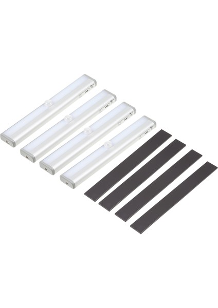 Hareket Sensörlü LED Işıkları, Kablosuz 10-Led Hareket Sensörü Aktif Gece Işıkları Pil Kumandalı Manyetik Işık Şeritleri Mutfak, Merdiven, Koridor (4 Paket) (Yurt Dışından) fırsatları