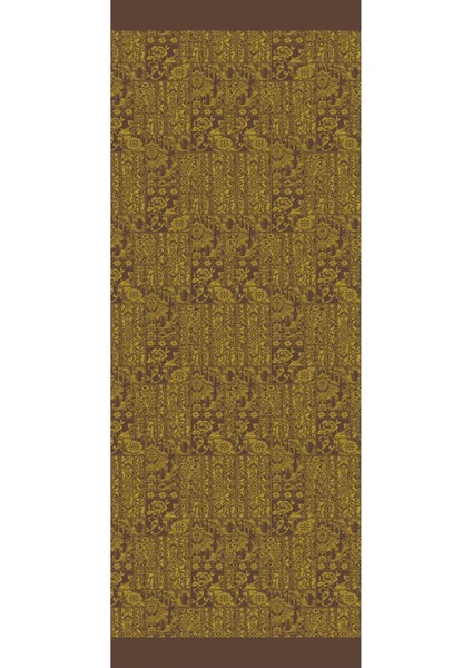 Henna Desen Çift Taraflı Şal Acı Kahve-Somon