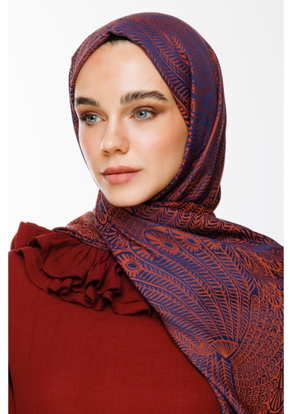 Mayra Desen Çift Taraflı Şal Lacivert-Soğan Kabuğu fiyatları