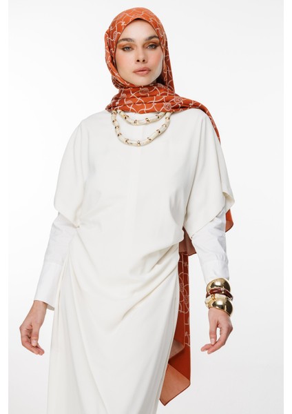 Marrakech Desen Çift Taraflı Şal Tarçın-Bej fırsatları