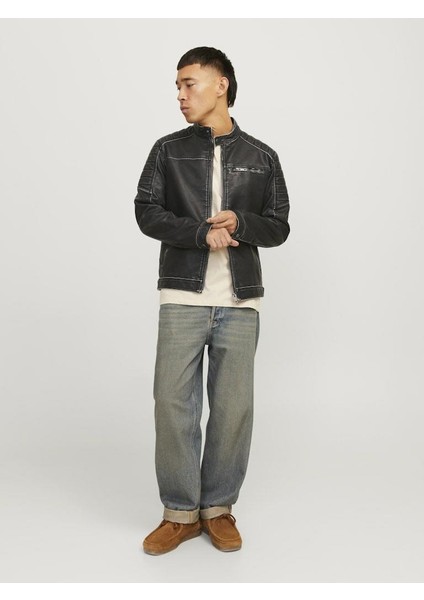 Jack Jones Rocky Washed Pu Suni Deri Erkek Ceket 12273226 fırsatları