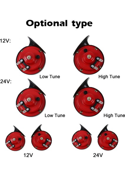 2 Adet 24V Evrensel Çift Tonlu Korna Araba Motosiklet Havalı Korna Yüksek Sesle Elektrikli Salyangoz Boynuz Su Geçirmez Boynuz Yüksek / Düşük Ayar (Yurt Dışından)