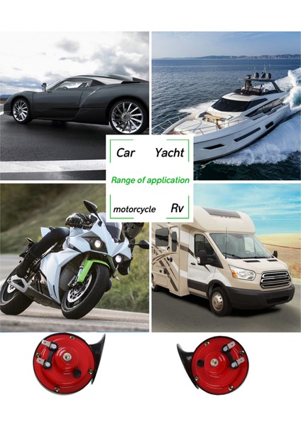 2 Adet 24V Evrensel Çift Tonlu Korna Araba Motosiklet Havalı Korna Yüksek Sesle Elektrikli Salyangoz Boynuz Su Geçirmez Boynuz Yüksek / Düşük Ayar (Yurt Dışından) fırsatları