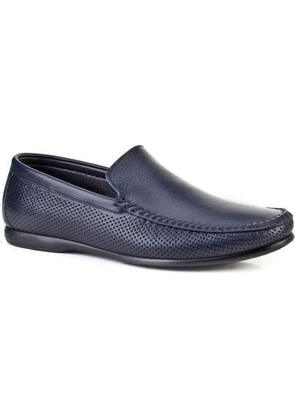 Hakiki Deri Lacivert Erkek Loafer