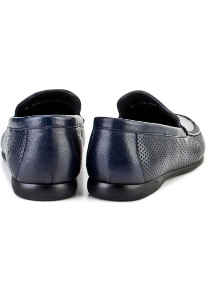 Hakiki Deri Lacivert Erkek Loafer