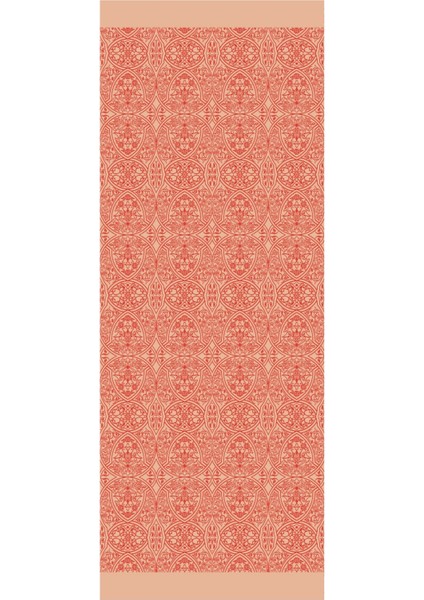 Morocco Desen Çift Taraflı Şal Vizon-Kırmızı indirimleri