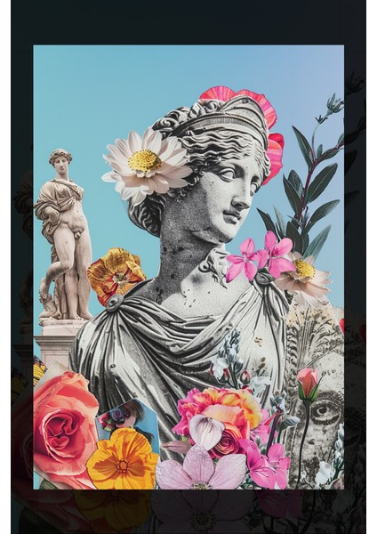 Rönesans Pop Art Çiçekli Kanvas Tablo