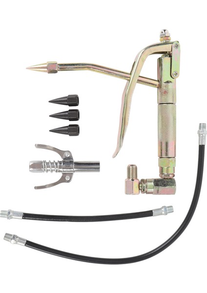 7 Adet Gres Aracı Meme Kiti Güçlü Mukavemetli Metal Hava Gres Aracı Çoğaltıcı 230MM 400MM Hortum Hava Kompresörü Gres Pompası (Yurt Dışından)