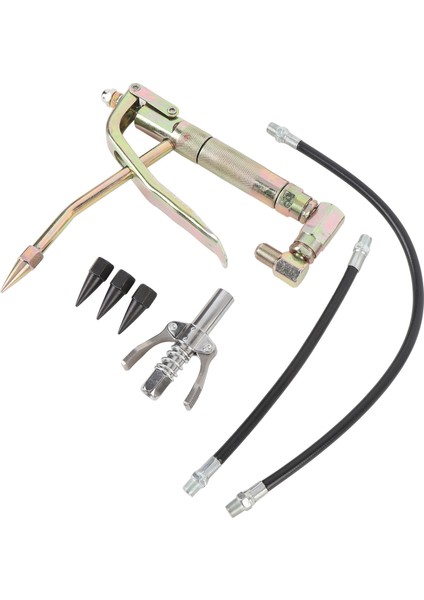 7 Adet Gres Aracı Meme Kiti Güçlü Mukavemetli Metal Hava Gres Aracı Çoğaltıcı 230MM 400MM Hortum Hava Kompresörü Gres Pompası (Yurt Dışından) fırsatları