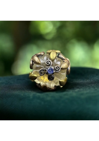 Limon Topaz Gümüş Yüzük