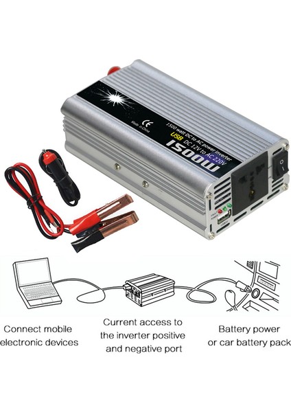 Güç Inverteri Araç Güç Dönüştürücü Evrensel Modifiye 550-600W Dc 12V Için 220V Ac (Yurt Dışından)