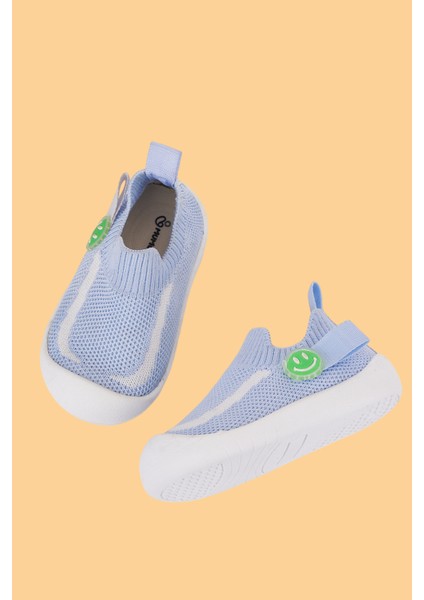 Fire Bebek Çocuk Bağcıksız Ortopedik Esnek, Rahat Kaymaz Taban Ilk Adım Ayakkabısı Sneaker