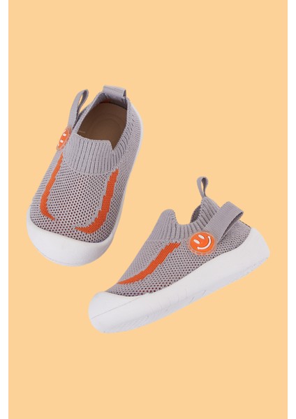 Fire Bebek Çocuk Bağcıksız Ortopedik Esnek, Rahat Kaymaz Taban Ilk Adım Ayakkabısı Sneaker