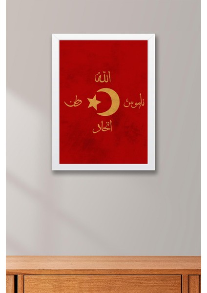 Ittihat Terakki Sancağı Ters Hilal Çerçeveli Tablo fiyatları