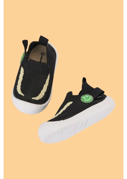 Fire Bebek Çocuk Bağcıksız Ortopedik Esnek, Rahat Kaymaz Taban Ilk Adım Ayakkabısı Sneaker