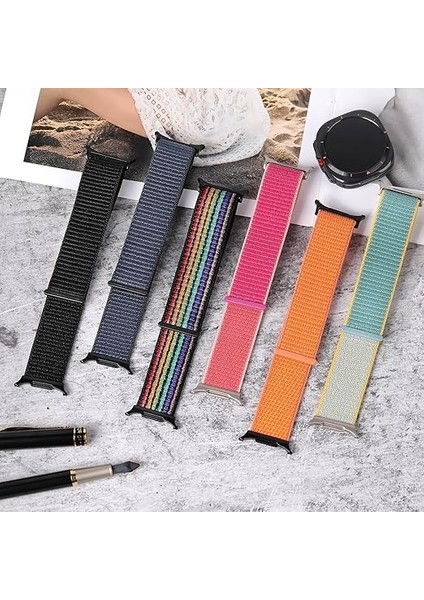 Samsung Galaxy Watch Ultra (47MM) Uyumlu Ayarlanabilir, Nefes Alan Cırtlı Kumaş Kordon modelleri