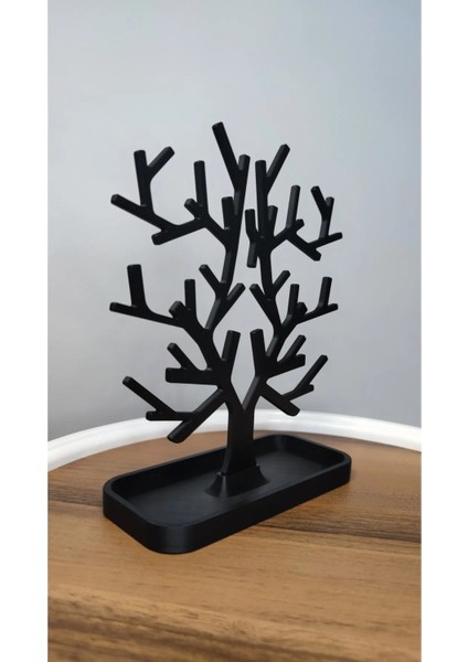 Şık Siyah Takı Düzenleyici ve Organizer, 2 Parça, Kolye, Yüzük, Bileklik Standı modelleri