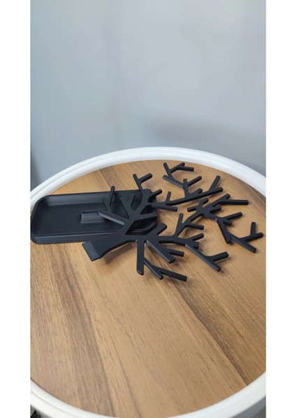 Şık Siyah Takı Düzenleyici ve Organizer, 2 Parça, Kolye, Yüzük, Bileklik Standı fırsatları