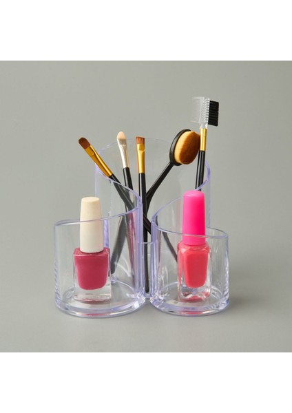Çok Gözlü Şeffaf Makyaj Organizeri Pratik ve Şık 15x15x13 cm