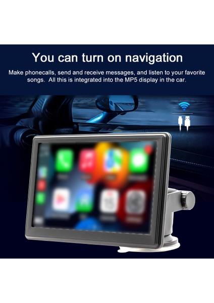 7in Çoklu Dil Araba Bt Mp5 Çalar Otomatik Araba Için Çok Işlevli Ses ve Video Oynatıcı Otomatik Çoklu Medya Oynatıcı Vantuz Tipi Radyo Alıcısı (Yurt Dışından) modelleri