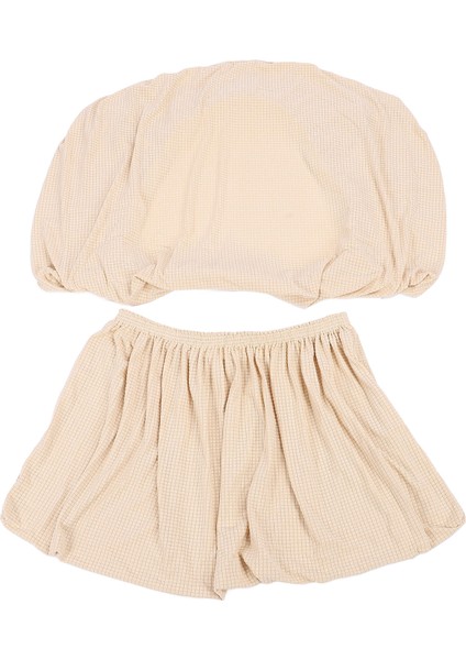 Rv Yemek Minderi Kapakları Suya Dalı Elastik Kanepe Mobilya Koruyucu Kamp Aracı Römork Karavan Bej (Yurt Dışından)