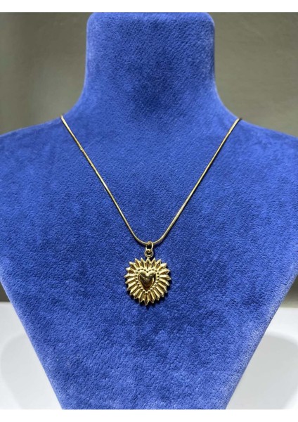 Elvimas Paslanmaz Çelik Güneş Gold Kolye