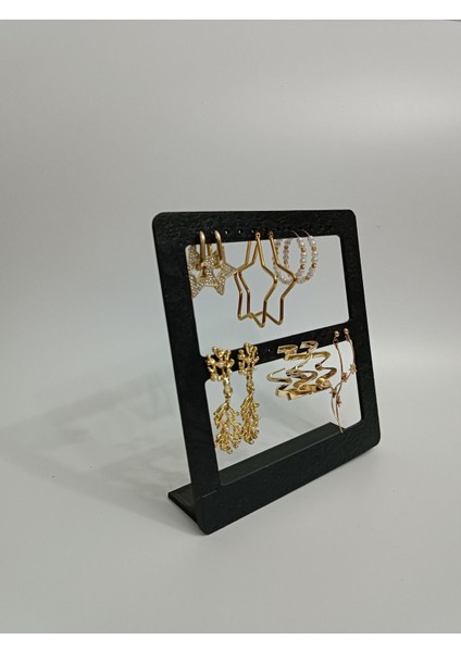 Şık Siyah Küpe Organizer Standı, Düzenli ve Kullanışlı Tasarım. modelleri