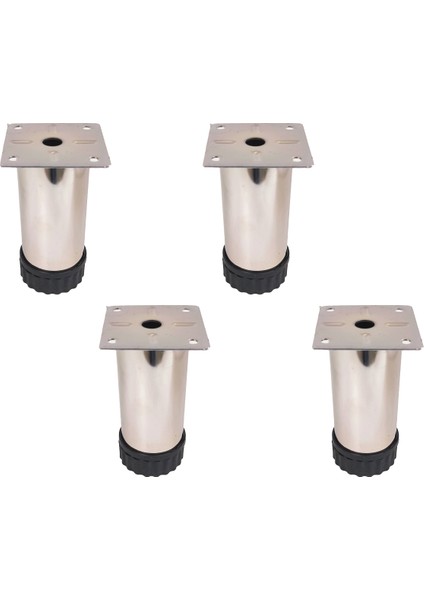 Metal Dolap Mobilya Baza Ayak Krom 10CM / 4 Adet