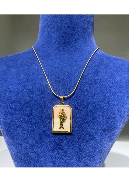 Elvimas Paslanmaz Çelik Gold Renkli Balık Kolye fiyatları