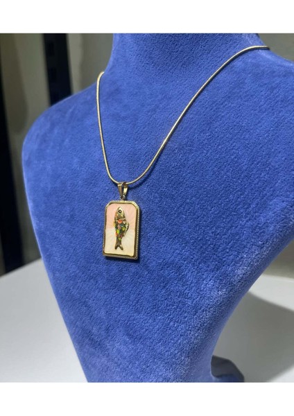 Elvimas Paslanmaz Çelik Gold Renkli Balık Kolye modelleri