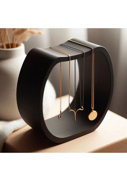 Gri Takı Düzenleyici, Kolye ve Bileklik Standı, Şık ve Kullanışlı Organizer