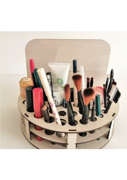 Şık Masaüstü Düzenleyici, Makyaj ve Takı Kutusu, Bej Renk, Pratik ve Estetik Organizatör fiyatları