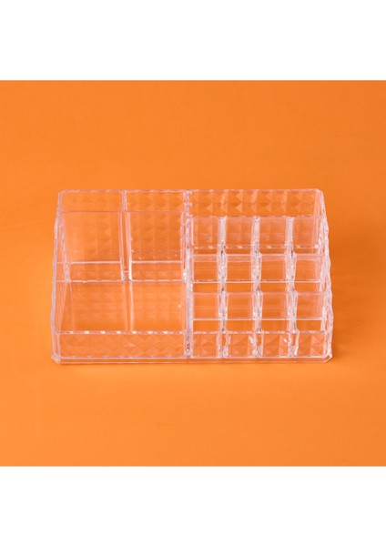 Şeffaf Klasik Organizer, 23X13X9 Cm, Parlak Turuncu Renkli Düzenleyici. fiyatları