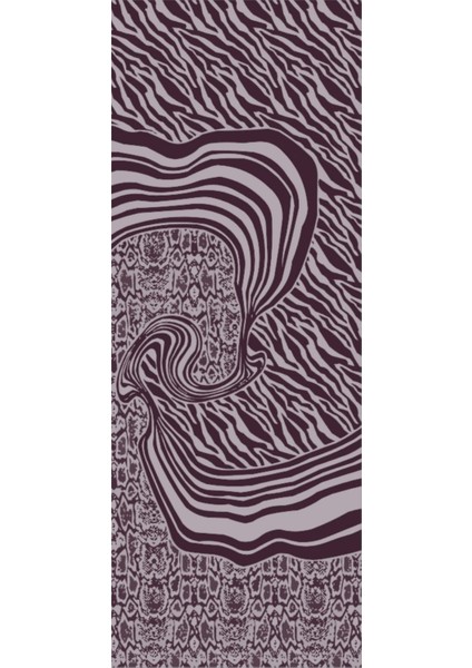 Riad Desen Çift Taraflı Şal Mor-Gri